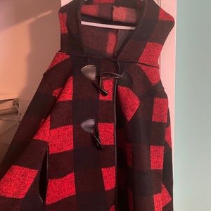 Girls Red and black jacket/vest — never worn